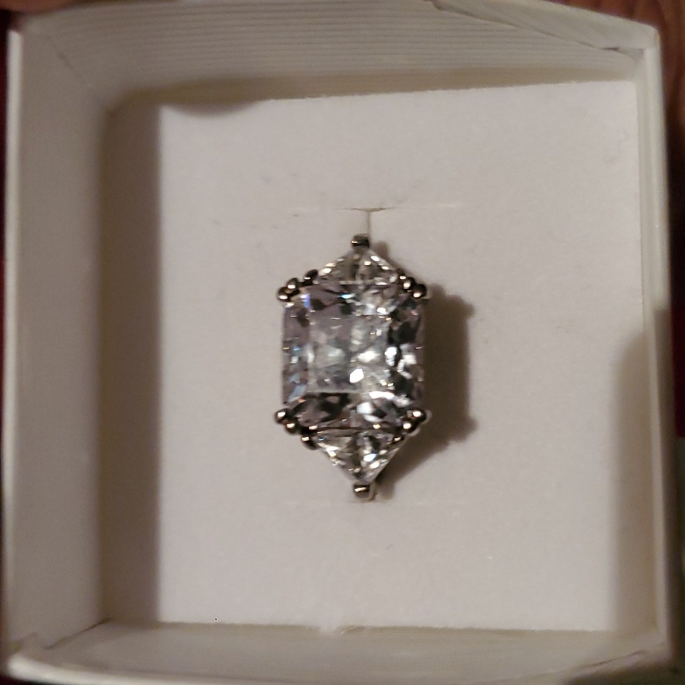Sterling silver cz ring, size 6